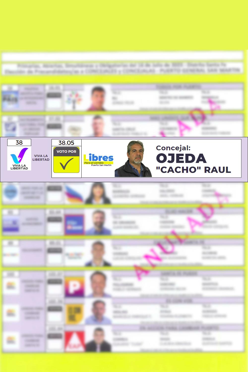 Voto para Pre-Candidatos a Concejal por MAC en Puerto General San Martín